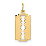 Load image into Gallery viewer, 14K Yellow Gold Polished Razor Blade Charm