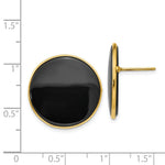 Load image into Gallery viewer, 14K Yellow Gold Black Onyx Earrings