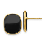 Load image into Gallery viewer, 14K Yellow Gold Black Onyx Earrings