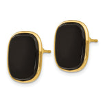 Load image into Gallery viewer, 14K Yellow Gold Black Onyx Earrings