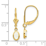 Load image into Gallery viewer, 14K 6x4 Oval Bezel October/Opal Leverback Earrings
