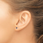 Load image into Gallery viewer, 14K White Gold 3mm Sapphire Stud Earrings 0.38-Carat tw