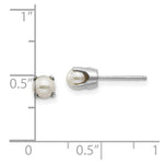 Load image into Gallery viewer, 14K White Gold 4mm Freshwater Cultured Pearl Stud Earrings