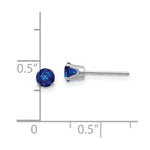 Load image into Gallery viewer, 14K White Gold 4mm Sapphire Stud Earrings 0.76-Carat tw