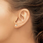 Load image into Gallery viewer, 14K White Gold 4mm Opal Stud Earrings 0.36-Carat tw