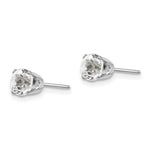 Load image into Gallery viewer, 14K White Gold 5mm White Topaz Stud Earrings 1.2-Carat tw