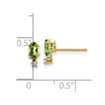 Load image into Gallery viewer, 14K Yellow Gold Diamond & Peridot Birthstone Earrings