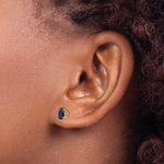 Load image into Gallery viewer, 14K Yellow Gold Sapphire Earrings - September 1.36-Carat tw