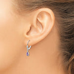 Load image into Gallery viewer, 14K White Gold 6x4mm Amethyst February Earrings 0.76-Carat tw