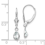 Load image into Gallery viewer, 14K White Gold 6x4mm White Zircon April Earrings 1.04-Carat tw