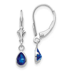Load image into Gallery viewer, 14K White Gold 6x4mm Blue Sapphire September Birthstone Earrings 1.16-Carat tw