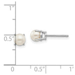 Load image into Gallery viewer, 14K White Gold 4.5mm Round June/Freshwater Cultured Pearl Post Earrings