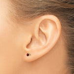 Load image into Gallery viewer, 14K Yellow Gold 3mm January/Garnet Post Earrings, 1/3-Carat Gemweight