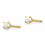 Load image into Gallery viewer, 14K Yellow Gold 3mm October/Opal Post Earrings, 0.16-Carat Gemweight