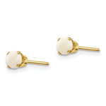 Load image into Gallery viewer, 14K Yellow Gold 4mm October Opal Post Earrings 0.36-Carat tw