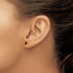 Load image into Gallery viewer, 14K Yellow Gold 5mm Garnet Earrings - January 1.16-Carat tw