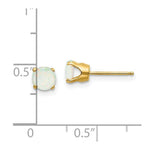 Load image into Gallery viewer, 14K Yellow Gold 5mm Opal Earrings - October 0.6-Carat tw
