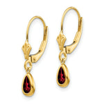Load image into Gallery viewer, 14K 6x4mm Garnet/January Earrings