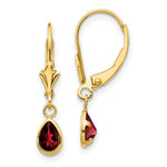 Load image into Gallery viewer, 14K 6x4mm Garnet/January Earrings
