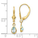 Load image into Gallery viewer, 14K 6x4mm March/Aquamarine Earrings