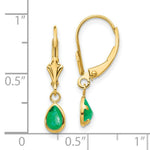 Load image into Gallery viewer, 14K 6x4mm Emerald/May Earrings
