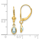 Load image into Gallery viewer, 14K 6x4mm Aquamarine/March Earrings
