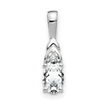 Load image into Gallery viewer, 14K White Gold 1/2-Carat White Topaz and Diamond Pendant