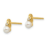 Load image into Gallery viewer, 14K Diamond & Freshwater Cultured Pearl Earrings