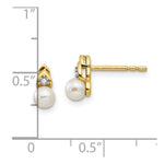 Load image into Gallery viewer, 14K Diamond & Freshwater Cultured Pearl Earrings