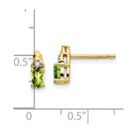 Load image into Gallery viewer, 14K Diamond & Peridot Earrings