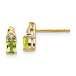 Load image into Gallery viewer, 14K Diamond & Peridot Earrings