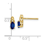 Load image into Gallery viewer, 14K Diamond & Sapphire Earrings