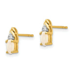 Load image into Gallery viewer, 14K Diamond & Opal Earrings