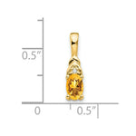 Load image into Gallery viewer, 14K Yellow Gold Diamond & 0.41-Carat Oval Citrine Pendant