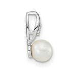 Load image into Gallery viewer, 14K White Gold 6mm Genuine Freshwater Cultured Pearl Diamond Pendant