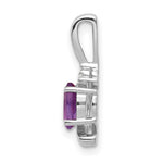 Load image into Gallery viewer, 14K White Gold 0.46-Carat Oval Amethyst Diamond Pendant