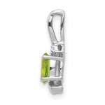 Load image into Gallery viewer, 14K White Gold 0.45-Carat Oval Peridot Diamond Pendant