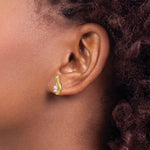 Load image into Gallery viewer, 14K Diamond & White Topaz Earrings