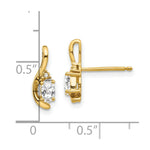 Load image into Gallery viewer, 14K Diamond & White Topaz Earrings