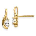 Load image into Gallery viewer, 14K Diamond & White Topaz Earrings