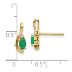 Load image into Gallery viewer, 14K Diamond & Emerald Earrings