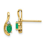 Load image into Gallery viewer, 14K Diamond & Emerald Earrings