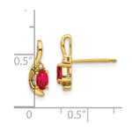 Load image into Gallery viewer, 14K Diamond & Ruby Earrings