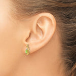 Load image into Gallery viewer, 14K Diamond & Peridot Earrings