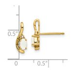 Load image into Gallery viewer, 14K Diamond & Opal Earrings