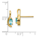 Load image into Gallery viewer, 14K Diamond & Blue Topaz Earrings