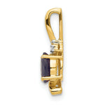 Load image into Gallery viewer, 14K Yellow Gold Diamond & 0.56-Carat Oval Sapphire Pendant