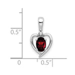 Load image into Gallery viewer, 14K White Gold 0.58-Carat Oval Garnet Diamond Pendant