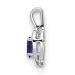 Load image into Gallery viewer, 14K White Gold 0.46-Carat Oval Amethyst Diamond Pendant