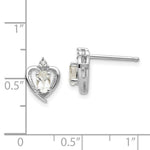 Load image into Gallery viewer, 14K White Gold 0.55-Carat tw Oval White Topaz and Diamond Accent Earrings